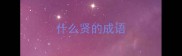 什么贤的成语