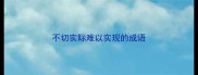 不切实际难以实现的成语