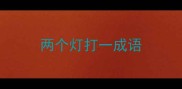 两个灯打一成语
