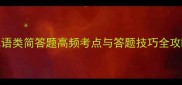 成语类简答题高频考点与答题技巧全攻略