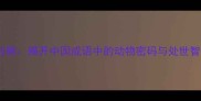 鹿与熊揭开中国成语中的动物密码与处世智慧