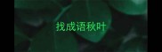 找成语秋叶