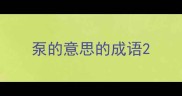 泵的意思的成语