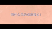 两什么风的成语接龙
