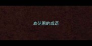 表范围的成语