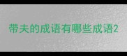 带夫的成语有哪些成语