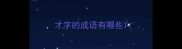 才字的成语有哪些