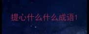 提心什么什么成语
