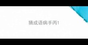 猜成语病手丙