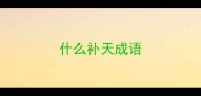 什么补天成语