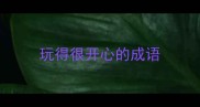 玩得很开心的成语