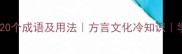 带侬字的20个成语及用法方言文化冷知识学习干货