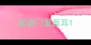 成语门里面耳