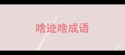 啥迹啥成语