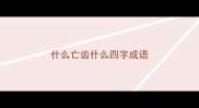 什么亡齿什么四字成语