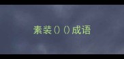 素装成语