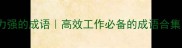 10个形容执行力强的成语高效工作必备的成语合集职场人速存