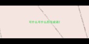 可什么可什么四字成语