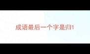 成语最后一个字是归