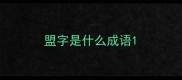 盟字是什么成语
