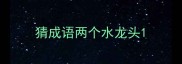 猜成语两个水龙头