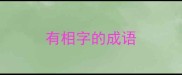 有相字的成语