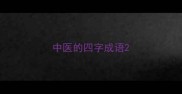 中医的四字成语