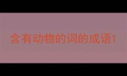 含有动物的词的成语