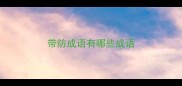 带防成语有哪些成语