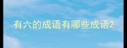 有六的成语有哪些成语
