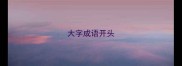 大字成语开头