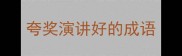 夸奖演讲好的成语