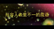 形容人表里不一的成语