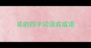 装的四字词语或成语