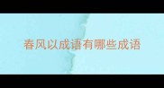 春风以成语有哪些成语