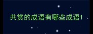 共赏的成语有哪些成语