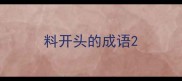 料开头的成语