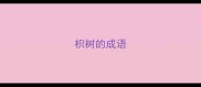 枳树的成语