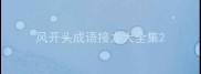 风开头成语接龙大全集