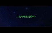 二龙戏珠是成语吗