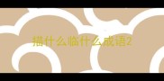 描什么临什么成语
