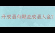 升成语有哪些成语大全