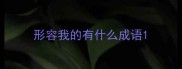 形容我的有什么成语