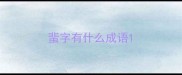 蜚字有什么成语