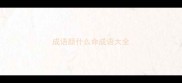 成语颜什么命成语大全