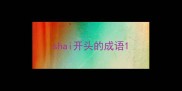 shai开头的成语
