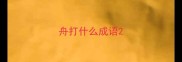 舟打什么成语