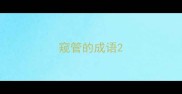 窥管的成语