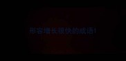 形容增长很快的成语