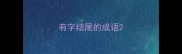 有字结尾的成语